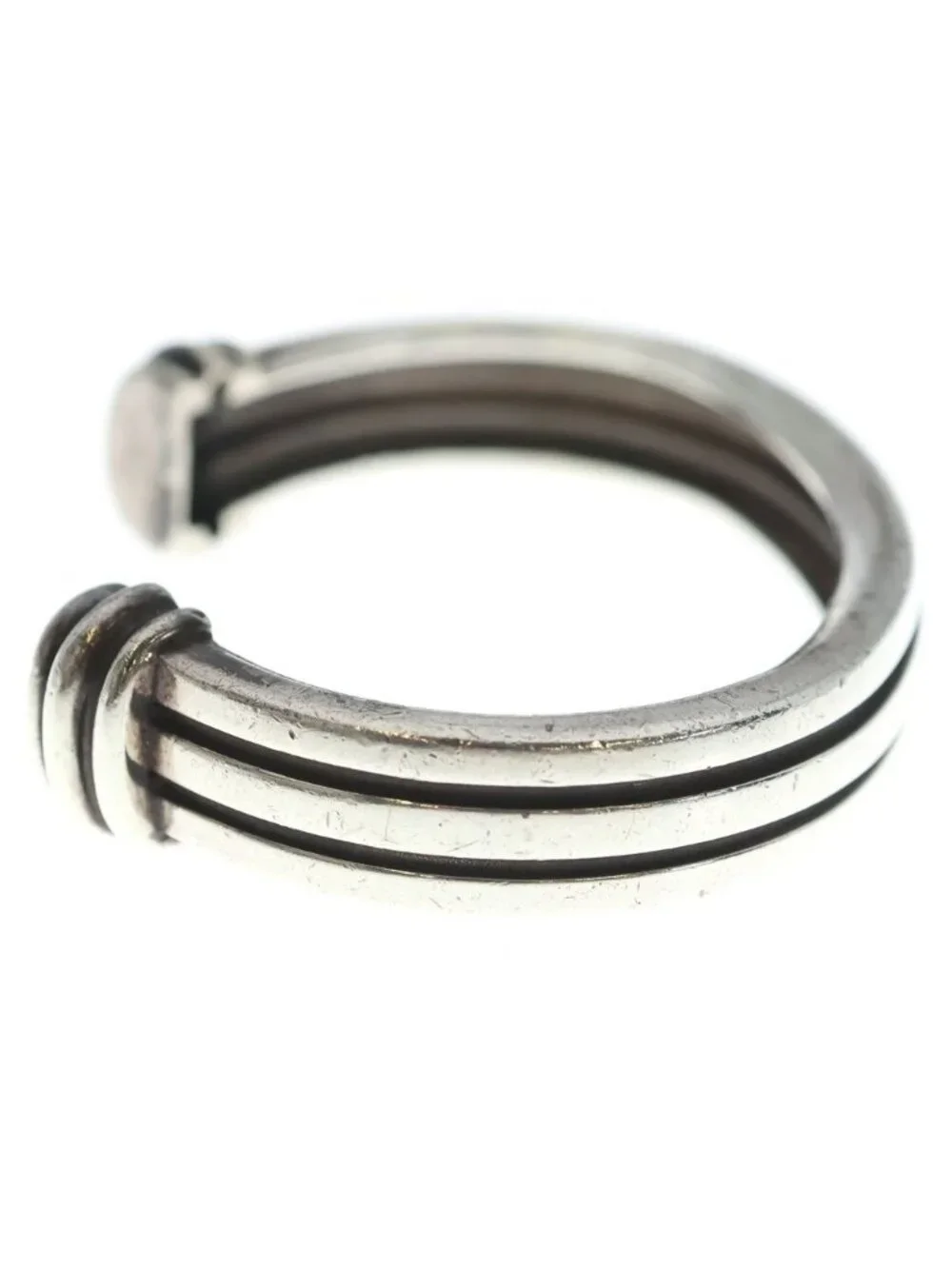 Tiffany & Co Grooved Bangle Bracelet Silver